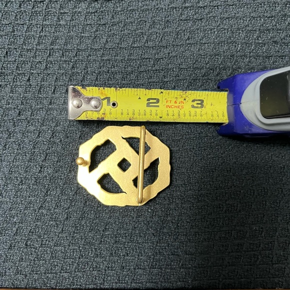 J. McLaughlin Reversible Brown Belt with Gold Buckle - Picture 11 of 12